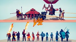 MEGA RENAISSANCE TEAM vs ICE AND FIRE TEAM - Totally Accurate Battle Simulator | TABS