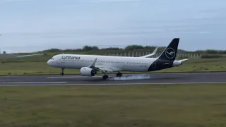 Lufthansa A321neo Landing at S.Miguel Island, Azores (LPPD).