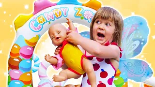Family fun in the pool with kids & baby dolls | Videos for kids full of Baby Born dolls