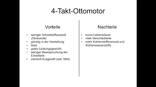 Der 4-Takt-Ottomotor, Vor- und Nachteile