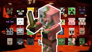 ZOMBIFIED PIGLIN VS ALL MOBS | MINECRAFT