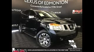 Used Black 2015 Nissan Armada Platinum Edition Walkaround Review Lloydminster Alberta