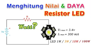 Basic Electronics - Calculating the Value (Ohms) and Power (Watts) of a Resistor to Turn on an Led