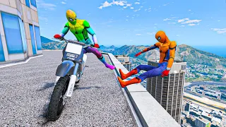 GTA 5 Crazy SpiderMan Ragdolls Jumps Falls #45 Funny Moments | WATCH T7