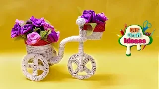 DIY cycle decorative piece | bicycle flower pot | Best out of waste craft idea | diy craft ideas