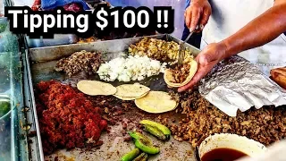 TIPPING $100 Dollars - MEXICAN Street Tacos - MONEY Sent From SUBSCRIBERS!!!