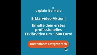 Neukunden-Aktion! Professionelles kostengünstiges Erklärvideo um 1.500 Euro