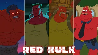 Evolution of Red Hulk in cartoons