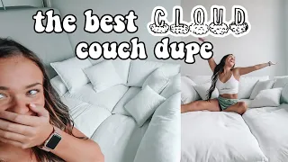 The BEST Cloud Couch Dupe | I Got My Dream Couch!!