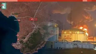 ❗️ ПРИЛЬОТ У КРИМУ 💥 Потужна пожежа на нафтобазі у селищі Гвардійське Сімферопольського району
