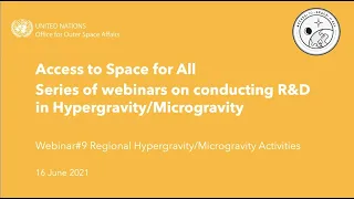 Webinar#9 Regional Activities  (AccSpace4All Hypergravity/Microgravity Series)