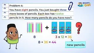 Solving 2-step Word Problems | MightyOwl Math | 3rd Grade