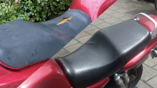 Free motorcycle seat reupholstery without any sewing
