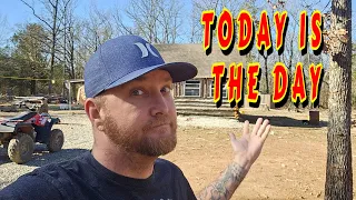 TODAY WAS THE DAY |tiny house, homesteading, off-grid, cabin build, DIY HOW TO sawmill tractor tiny
