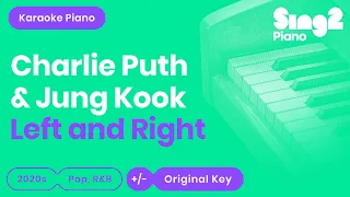Left and Right Karaoke | Charlie Puth, Jung Kook (Piano Karaoke)