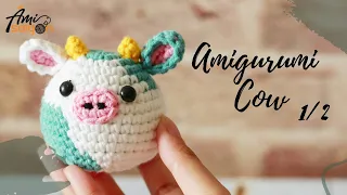 #172 | Amigurumi Cow Crochet Pattern (1/2) | How To Crochet Animal | Easy Tutorial | @AmiSaigon