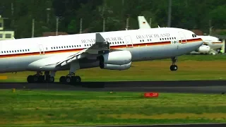 GERMAN AIR FORCE A340-300 Takeoff from Berlin Tegel Airport (TXL) | 16+02