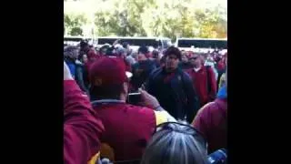 USC Players Entering Notre Dame Stadium