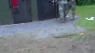 Shotgun Breaching a door