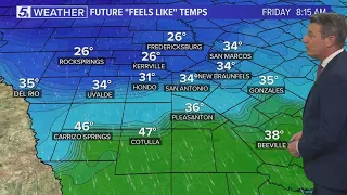 Windy and cold weather returns on Friday in San Antonio