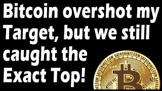 Bitcoin topped out! We caught this top to the damn dollar!