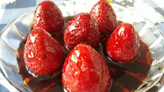 КЛУБНИКА В КАРАМЕЛИ | Strawberry Tanghuru Tanghulu Candied Fruit Recipe ASMR 탕후루