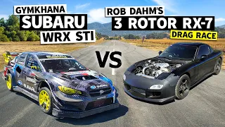 Rob Dahm’s 1,000hp 3 Rotor RX-7 vs Travis Pastrana’s Gymkhana 2020 Subaru STI // Flying Finish