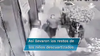 Captan cuando hombre entra a vecindad y sale con restos de niños descuartizados