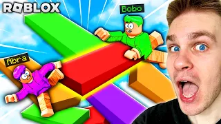 KTO OSTATNI ZOSTANIE ⚠️ na WIEŻY z KLOCKÓW = WYGRYWA w ROBLOX! 😱 z BOBO (roblox challenge)