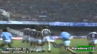 Serie A 1989-1990, day 30: Napoli - Juventus 3-1 (Maradona 2nd goal)