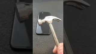smashing an iPhone with a hammer #shorts