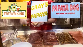 Papaya King vs Gray’s Papaya vs Papaya Dog. Which one is the best NYC Hot Dog?!?