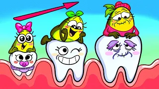 Which Is Ava's Tooth? || Vegetables Hillarious Dentist Visit || Avocado Couple