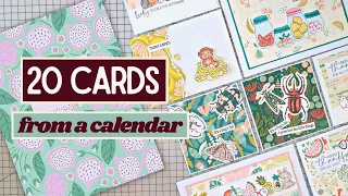 Making 20 Cards... From An Old Calendar?! | Stash Busting Card Making Tutorial