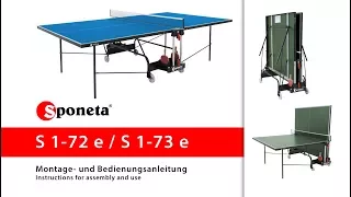 Sponeta S 1-72 e / S 1-73 e - Montageanleitung Tischtennistisch / Instructions for assembly and use