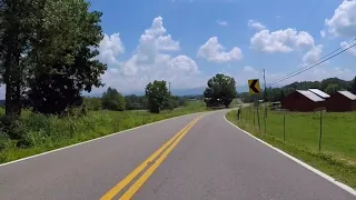 Rural Tennessee drive on a hot Summer day