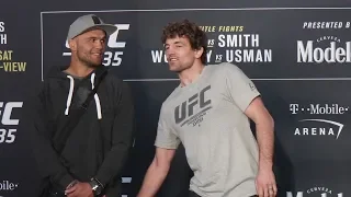 Ben Askren pinches Robbie Lawler's Bum during UFC 235 Face Off