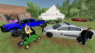 Police Arrest us While Mowing Abandoned Property | Farming Simulator 22