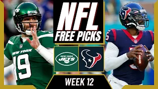 JETS vs TEXANS NFL Picks and Predictions (Week 12) | NFL Free Picks Today