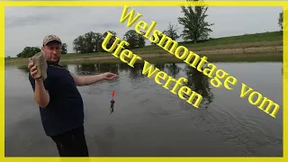 Mission Elbe Waller / 2022 Welsangeln vom Ufer am Fluss