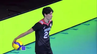 Ran Takahashi serve and finish JPN-BUL VNL2021