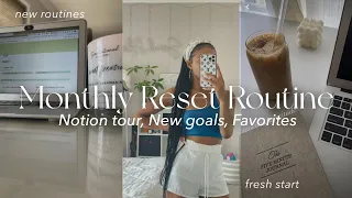 August Monthly Reset 2022 💻 | new routines, goal setting, notion tour, monthly favorites ♡