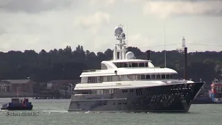 Super Yacht "ARCHIMEDES" owned by American Billionaire sails into Southampton 21/08/18