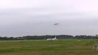 Vulcan bomber XH558 flypast at Coventry Airport 26-9-10