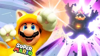 Super Mario 3D World - Boss Battle Super Mario Cat Super Peach Cat VS Goomba Boss #8