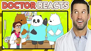 ER Doctor REACTS to Funniest We Bare Bears Medical Scenes