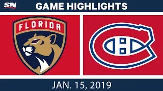 NHL Highlights | Panthers vs. Canadiens - Jan. 15, 2019
