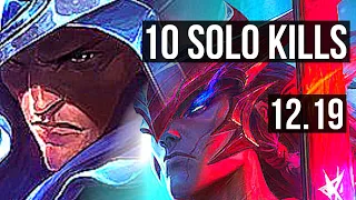 TALON vs YONE (MID) | 3.3M mastery, 10 solo kills, 1100+ games, Legendary | KR Master | 12.19