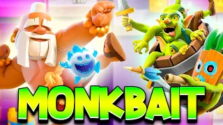 NEW MONK LOGBAIT IS *BROKEN* 🔥 - Clash Royale