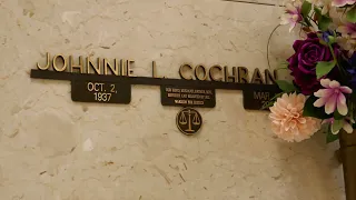Celebrity Attorney Johnnie Cochran Grave Inglewood Cemetery Los Angeles California USA January 2022